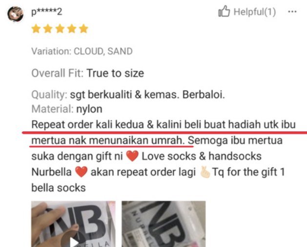Ulasan 5 bintang: repeat order kali kedua untuk hadiah ibu mertua menunaikan umrah