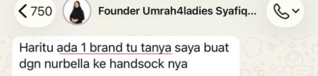 Founder Umrah4ladies: ada brand tanya saya buat handsock dengan Nurbella ke